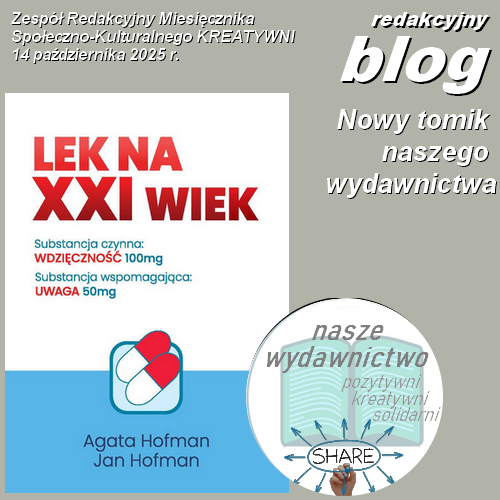 Nowy tomik naszego wydawnictwa: Lek na 21.wiek