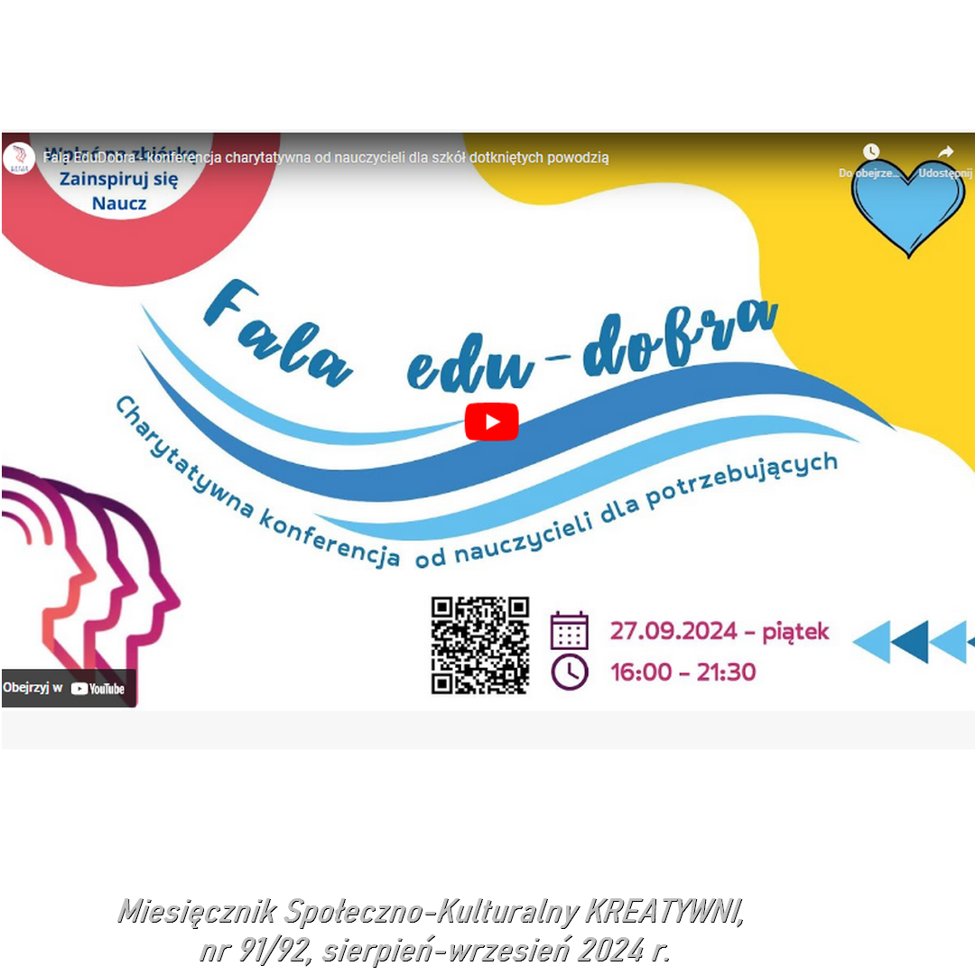 Fala EduDobra - konferencja charytatywna od nauczycieli dla szkół dotkniętych powodzią