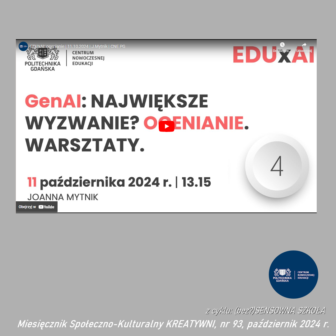 Chat GPT: jak to ugryźć w EDUKACJI? [wykład prof. dr hab. Joanny Mytnik]