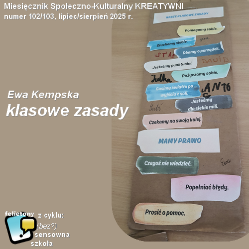 Z praktyki nauczycielskiej: KLASOWE ZASADY