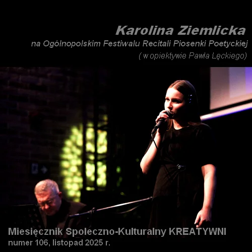 Karolina Ziemlicka na Festiwalu  Recitali Piosenki Poetyckiej / Paweł Lęcki