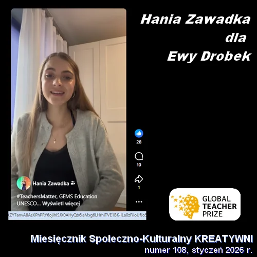 Hania Zawadka o swojej nauczycielce EWIE DROBEK