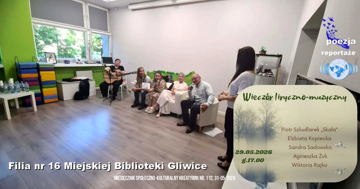 Wieczór liryczno-muzyczny, MBP Gliwice 29 maja 2026 