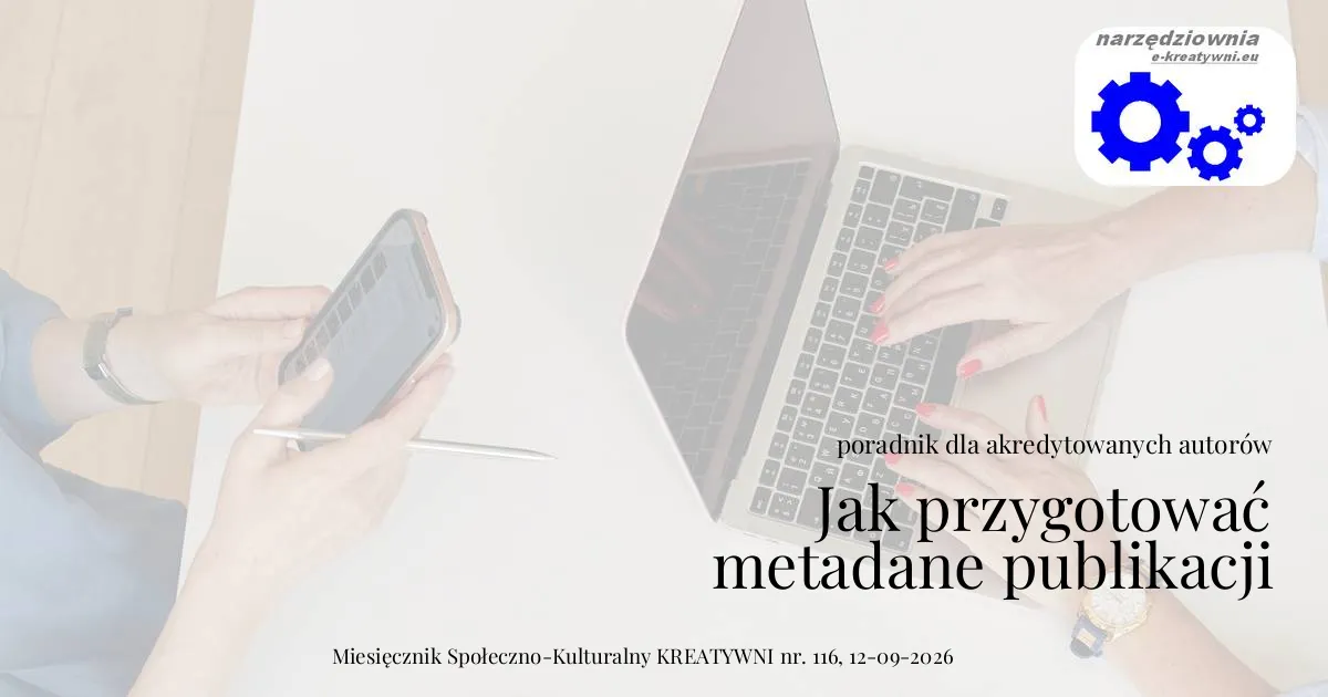 Jak przygotować metadane publikacji