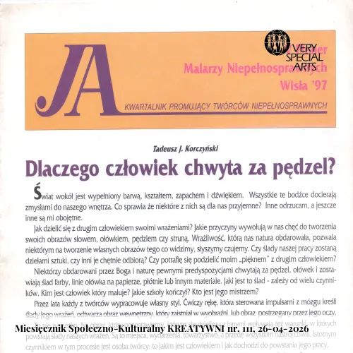 Dlaczego człowiek chwyta za pędzel? / Tadeusz J. Korczyński
